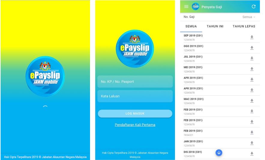 Aplikasi Penyata Gaji Online