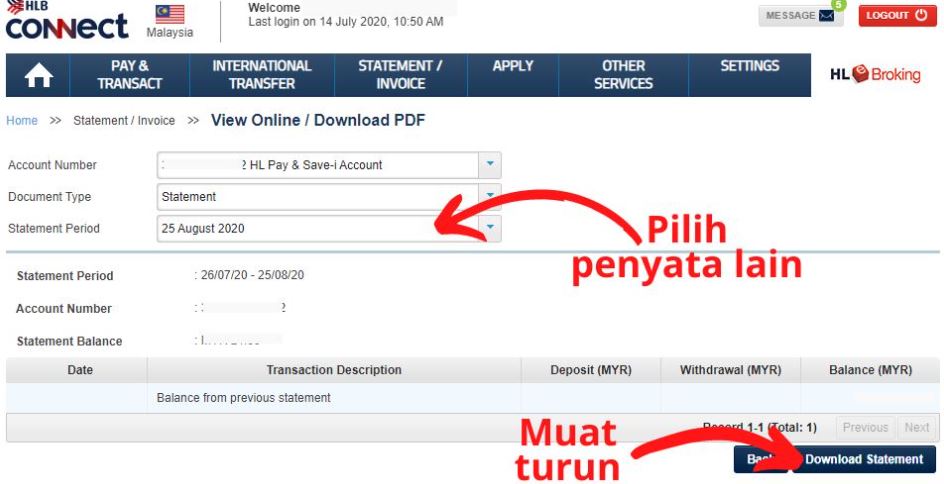 Muat Turun Penyata Hong Leong Bank