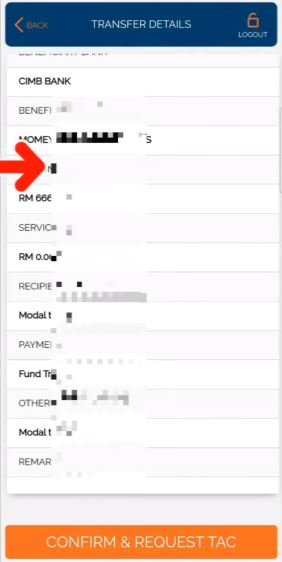 Semak Semula Maklumat Transfer