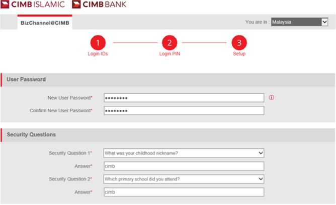 CIMB BizChannel Login