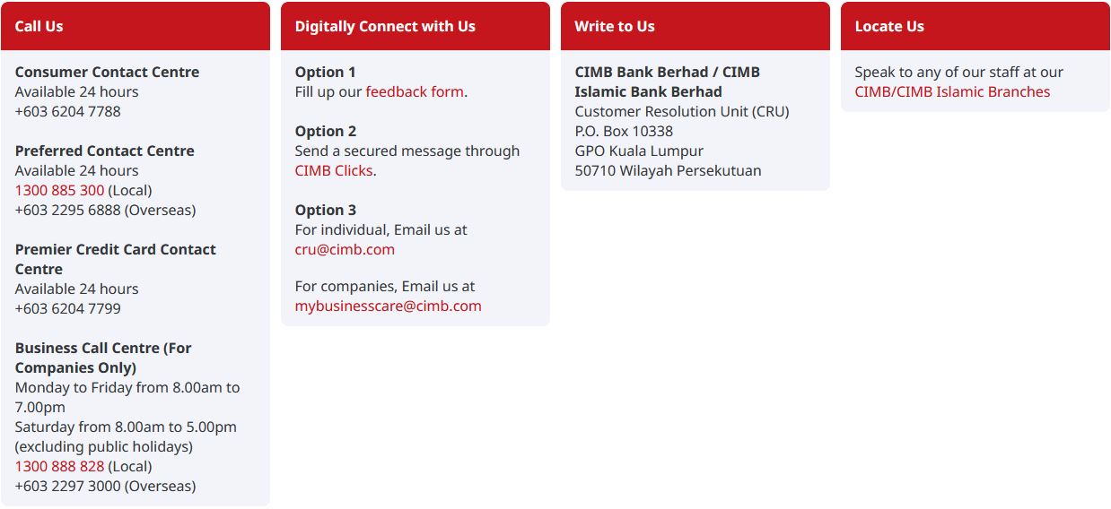 Cara Contact CIMB Bizchannel Hotline