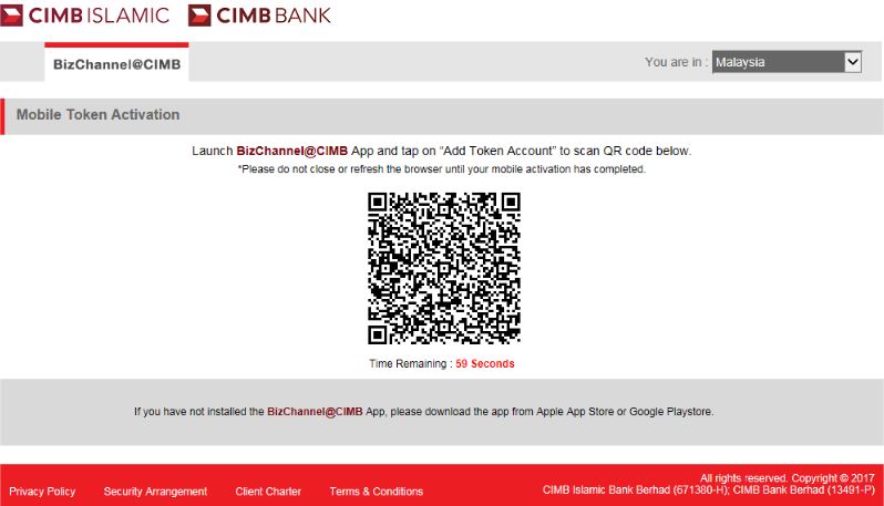 Register CIMB BizChannel