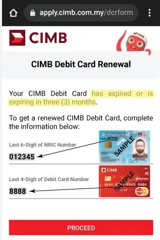 Cara Dapatkan Kad Debit CIMB Secara Online