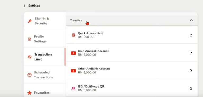 Cara Tukar Limit Transaksi Ambank Melalui Online / ATM