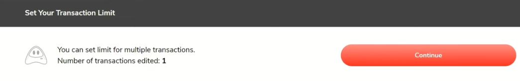 paparan limit transaksi Ambank