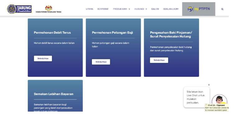 Permohonan debit terus